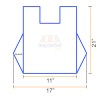 Large Blue Medium Duty Vest Carrier Bags - 11 x 17 x 21"
