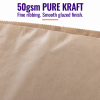 12" x 12" Brown Pure Kraft Ribbed Paper Bags — 50gsm