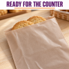 12" x 12" Brown Pure Kraft Ribbed Paper Bags — 50gsm