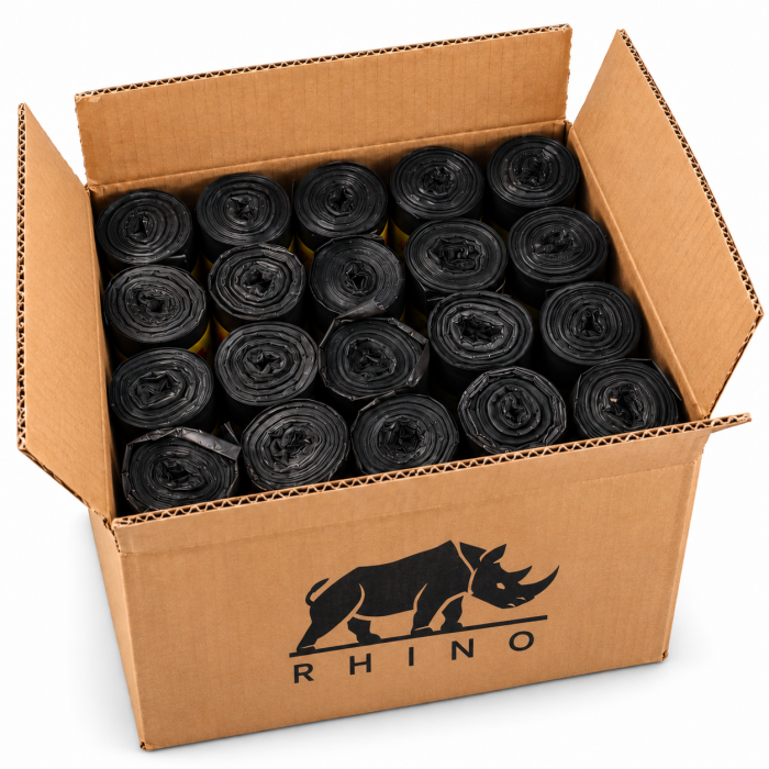 Heavy Duty Black Bin Bags on a Roll (20 Bags / Roll) Heavy Duty Black Bin Bags on a Roll (20 Bags / Roll)