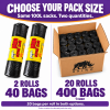 Heavy Duty Black Bin Bags on a Roll (20 Bags / Roll) Heavy Duty Black Bin Bags on a Roll (20 Bags / Roll)