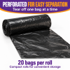Heavy Duty Black Bin Bags on a Roll (20 Bags / Roll) Heavy Duty Black Bin Bags on a Roll (20 Bags / Roll)