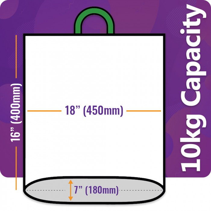 Bag for Life Large Plastic Carrier Bags - Flexi-loop Handle - Heavy Duty Bag for Life Large Plastic Carrier Bags - Flexi-loop Handle - Heavy Duty