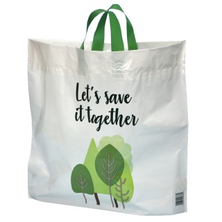 Bag for Life Large Plastic Carrier Bags - Flexi-loop Handle - Heavy Duty