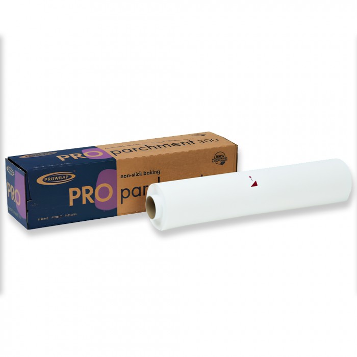 Prowrap | 12" (300mm) Small White Baking Parchment Paper Roll - 50 Metres