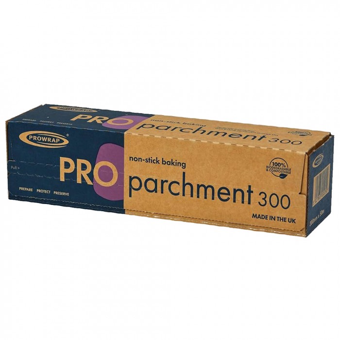 Prowrap | 12" (300mm) Small White Baking Parchment Paper Roll - 50 Metres