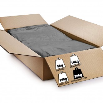20kg Heavy Duty Black Bin Bags Refuse Sacks - 18" x 29" x 39" (200 Bags) 20kg Heavy Duty Black Bin Bags Refuse Sacks - 18" x 29" x 39" (200 Bags)