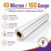 80cm x 100m Clear BOPP Cellophane Wrap Roll, 40 Micron