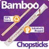 229mm (9") Disposable Bamboo Chopsticks - Paper Wrapped (100 per Pack)