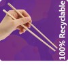 229mm (9") Disposable Bamboo Chopsticks - Paper Wrapped (100 per Pack)