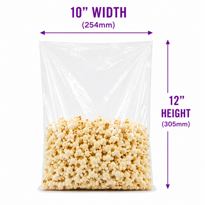10" x 12" Clear Plastic Polythene Food Grade Bags - 120 Gauge 10" x 12" Clear Plastic Polythene Food Grade Bags - 120 Gauge