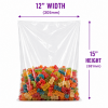 12" x 15" Clear Plastic Polythene Food Grade Bags - 120 Gauge
