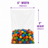 6" x 8" Clear Plastic Polythene Food Grade Bags - 120 Gauge 6" x 8" Clear Plastic Polythene Food Grade Bags - 120 Gauge