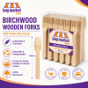 Forks - Wooden Disposable Birchwood Cutlery (160mm)