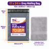 17" x 24" Grey Mailing Bags – 425 x 600mm | 55 Micron Peel & Seal