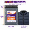 21" x 24" Grey Mailing Bags – 525 x 600mm | 55 Micron Peel & Seal