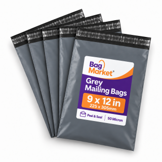 9" x 12" Grey Mailing Bags – 230 x 300mm | 50 Micron Peel & Seal 9" x 12" Grey Mailing Bags – 230 x 300mm | 50 Micron Peel & Seal