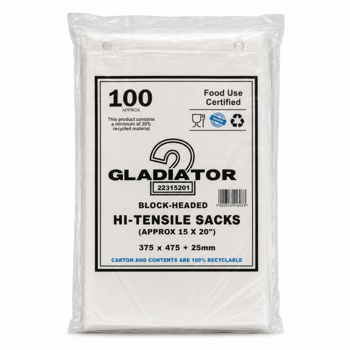 15" x 20" Natural Hi-Tensile Food Grade Sacks