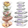 1000ml Clear Plastic Hinged Lid Salad Food Containers (50 / Pack) 1000ml Clear Plastic Hinged Lid Salad Food Containers (50 / Pack)