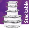1000ml Clear Plastic Hinged Lid Salad Food Containers (50 / Pack) 1000ml Clear Plastic Hinged Lid Salad Food Containers (50 / Pack)