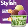 3.5oz / 100ml - (1 Scoop) Printed Paper Ice Cream Pots (50 / Pack)