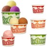 3.5oz / 100ml - (1 Scoop) Printed Paper Ice Cream Pots (50 / Pack)