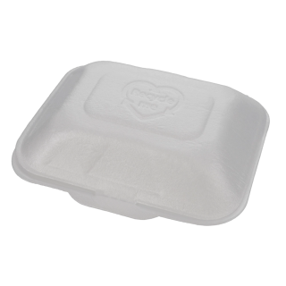 6" x 7" Medium (HP2) White Infinity EPP Takeaway Food / Lunch Boxes