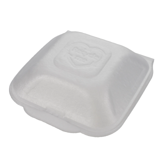 6" x 6" Small (HP6) White Infinity EPP Takeaway Food / Burger Boxes