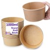 1000ml Round Kraft Food Salad Bowls (150mm Diameter) 1000ml Round Kraft Food Salad Bowls (150mm Diameter)