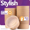 500ml Round Kraft Food Salad Bowls (150mm Diameter) 500ml Round Kraft Food Salad Bowls (150mm Diameter)
