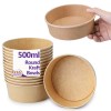 500ml Round Kraft Food Salad Bowls (150mm Diameter) 500ml Round Kraft Food Salad Bowls (150mm Diameter)