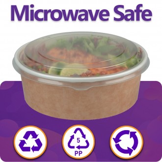 PP Lids (Hot / Cold Use) for Kraft Salad Bowls PP Lids (Hot / Cold Use) for Kraft Salad Bowls