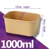 1000ml / 35oz - Extra Large Rectangular Kraft Food Containers 1000ml / 35oz - Extra Large Rectangular Kraft Food Containers