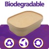 Paper Kraft Lids for Rectangular Kraft Food Containers Paper Kraft Lids for Rectangular Kraft Food Containers