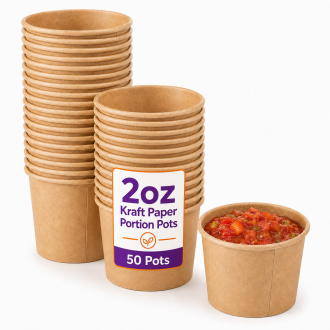 2oz Kraft Paper Portion Sauce Pots