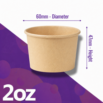 2oz Kraft Paper Portion Sauce Pots 2oz Kraft Paper Portion Sauce Pots