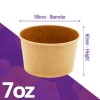 7oz (200ml) Kraft Paper Portion Sauce Pots