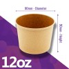 12oz / 340ml - Medium Kraft Takeaway Soup Cups