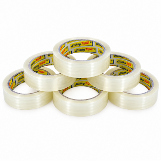 24mm Strong Clear Cellotape - Stikky Parcel Tape - 66 Metres