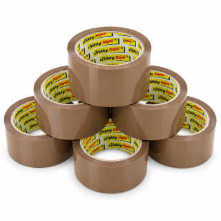 48mm Strong Brown Packing Tape - Stikky Parcel Tape - 66 Metres