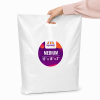 Medium 15" x 18" x 3" White Patch Handle Carrier Bags