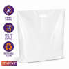 Large 22" x 18" x 3" White Patch Handle Carrier Bags