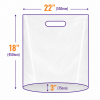 Large 22" x 18" x 3" White Patch Handle Carrier Bags