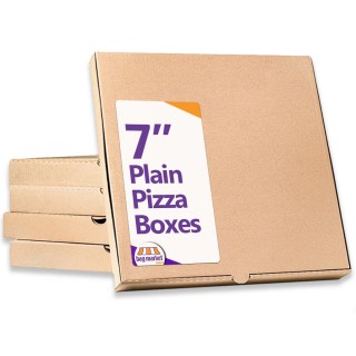 7" Plain Brown Pizza Boxes - 75 Boxes (1 Pack)