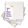 7" Plain White Pizza Boxes - 75 Boxes (1 Pack)