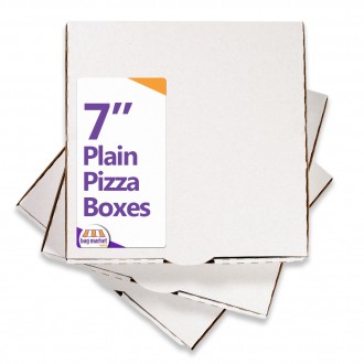 7" Plain White Pizza Boxes - 75 Boxes (1 Pack)