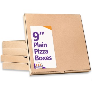 9" Plain Brown Pizza Boxes - 75 Boxes (1 Pack)