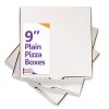 9" Plain White Pizza Boxes - 75 Boxes (1 Pack)