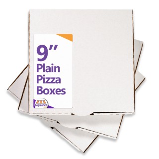 9" Plain White Pizza Boxes - 75 Boxes (1 Pack)