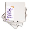 10" Plain White Pizza Boxes - 75 Boxes (1 Pack)